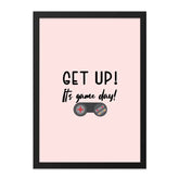 Game Day Wall Art, Get Up Gamer Print, Video Game Room Decor, Kids Playroom Art, Gift for Gamers, Boys Bedroom Wall Decor - Tawshia
